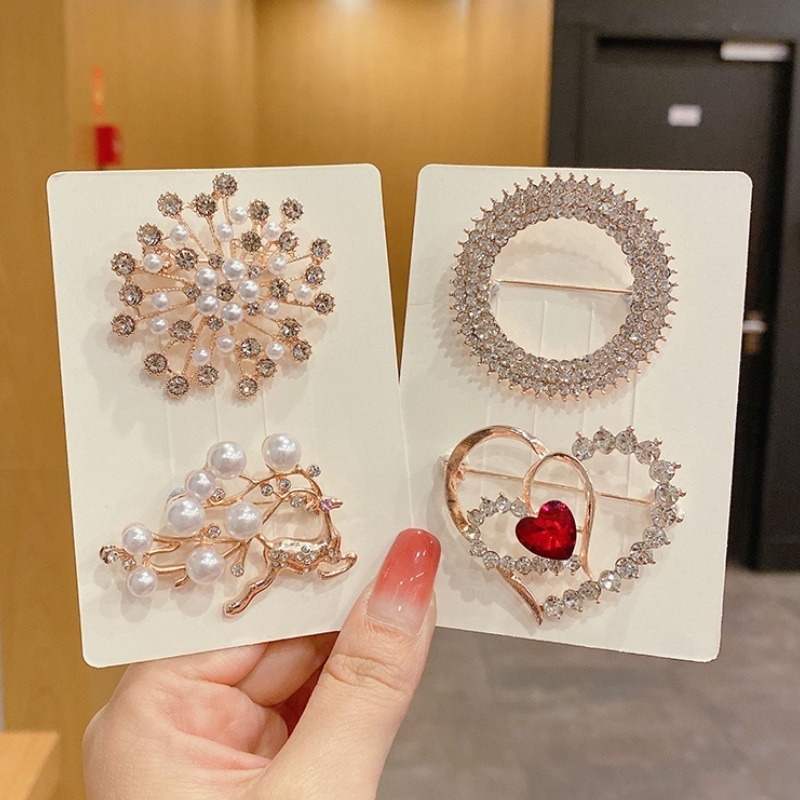 Bros Pin Korsase Bahan Logam Gaya Korea Untuk Aksesoris Pakaian Wanita