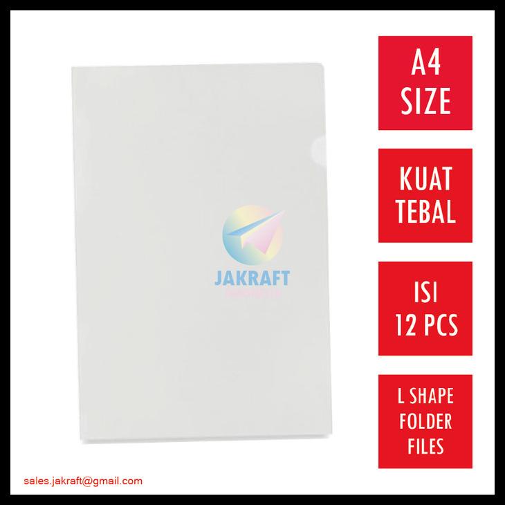 Jual Map L Clear Sleeve A Putih Bening File Folder Plastik Mika