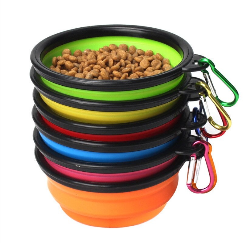 Mangkuk Lipat Makan Anjing Kucing Lipat Bowl Foldable Collapsible  ST366