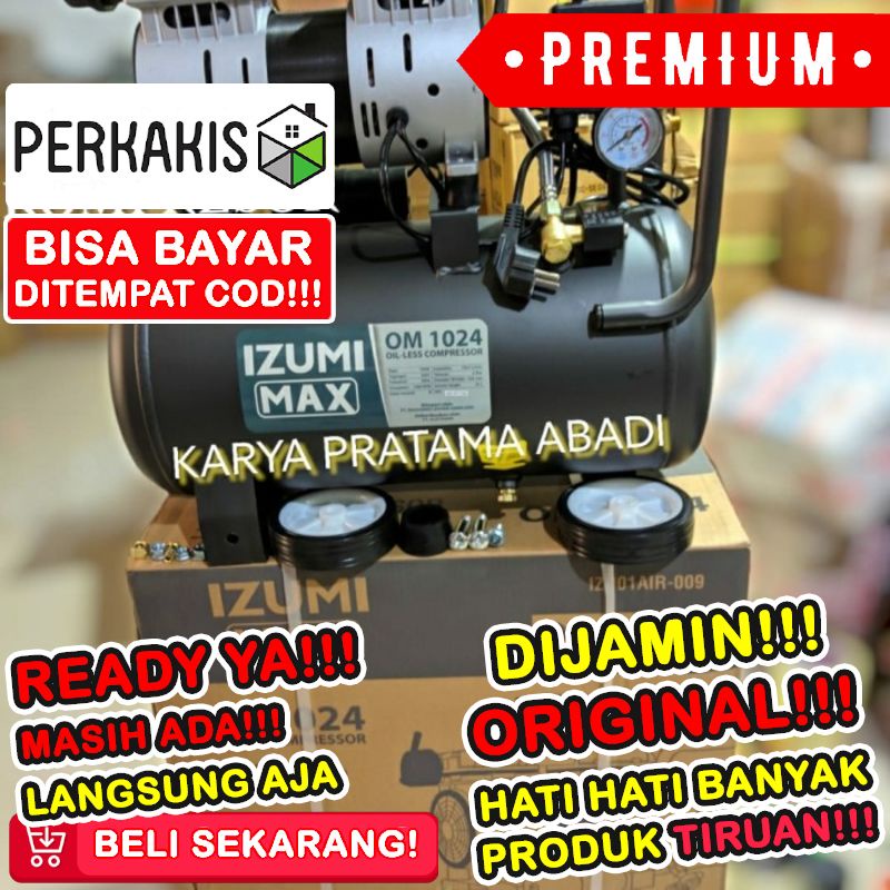 Kompresor Izumi 24 Liter Ol 10-24 Kompresor Oiless Izumi 1 Hp 24 Liter K724