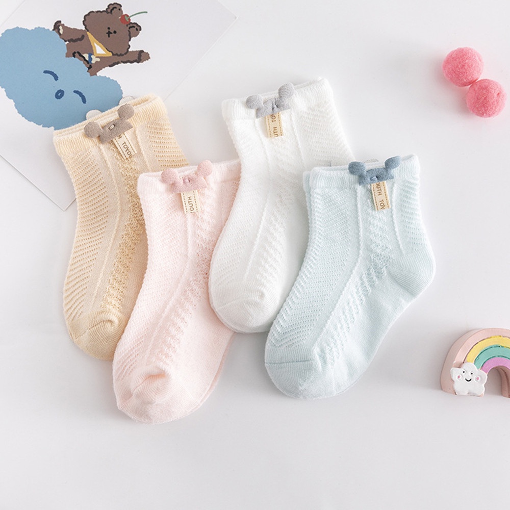 Halobaby Kaos Kaki Bayi Perempuan  Polos Karakter Anti Slip / Kaus Kaki Bayi Newborn