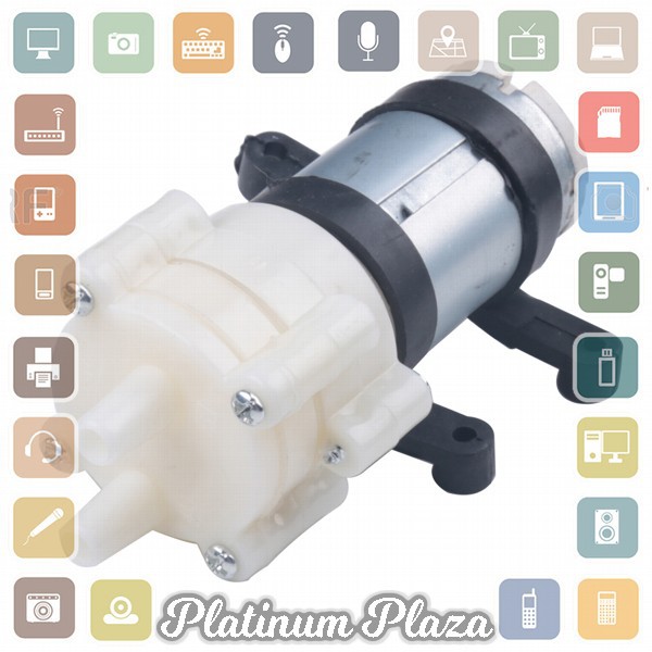 Pompa Air Mini Aquarium Ikan Fish Tank 12V - 14150 - White`H8WWN5-