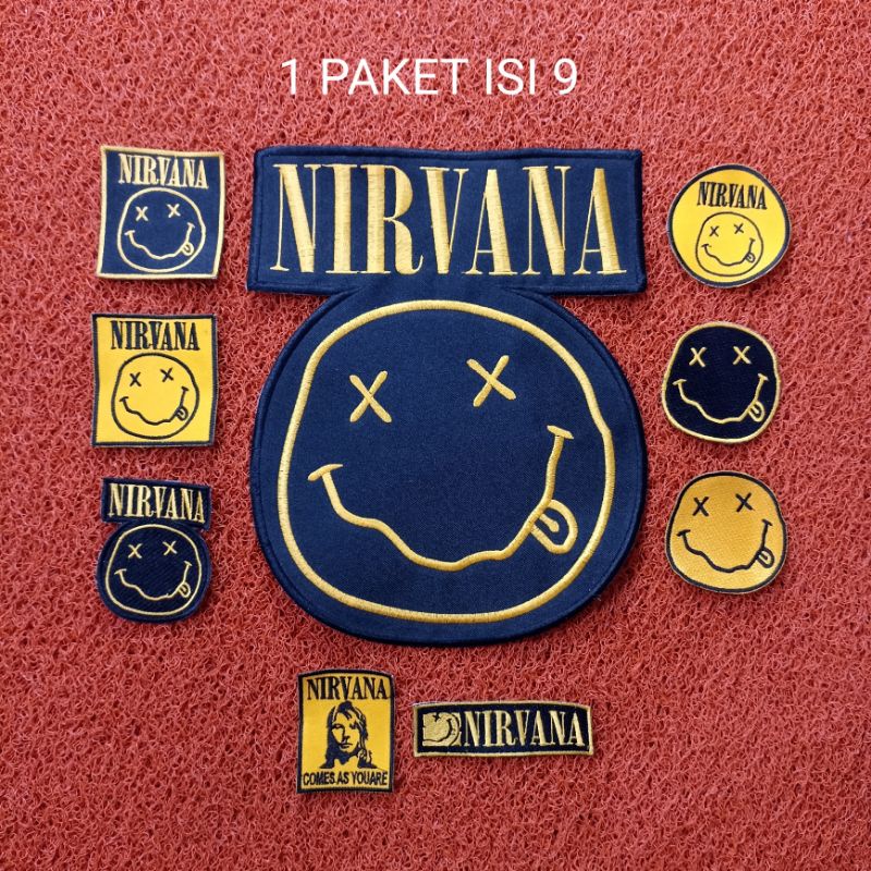 BACKPATCH BORDIR NIRVANA SATU PAKET ISI 9 BEST SELLER