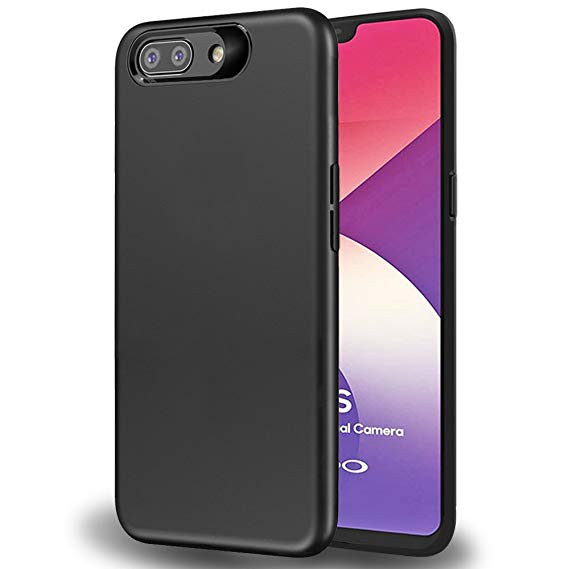 Softcase Oppo A3S Slim Black Matte Silikon Case Jelly Lembut Hitam