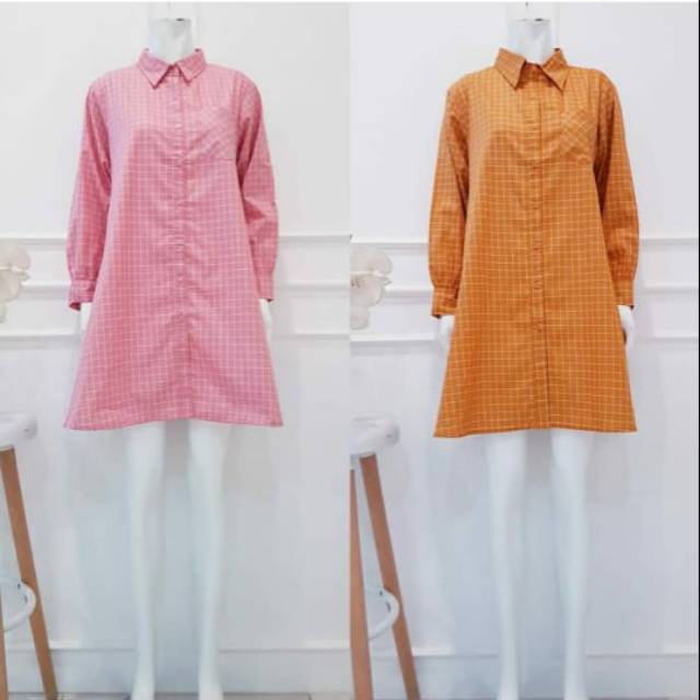 Blouse semi Tunik katun jepang by edness Kayla (booked)