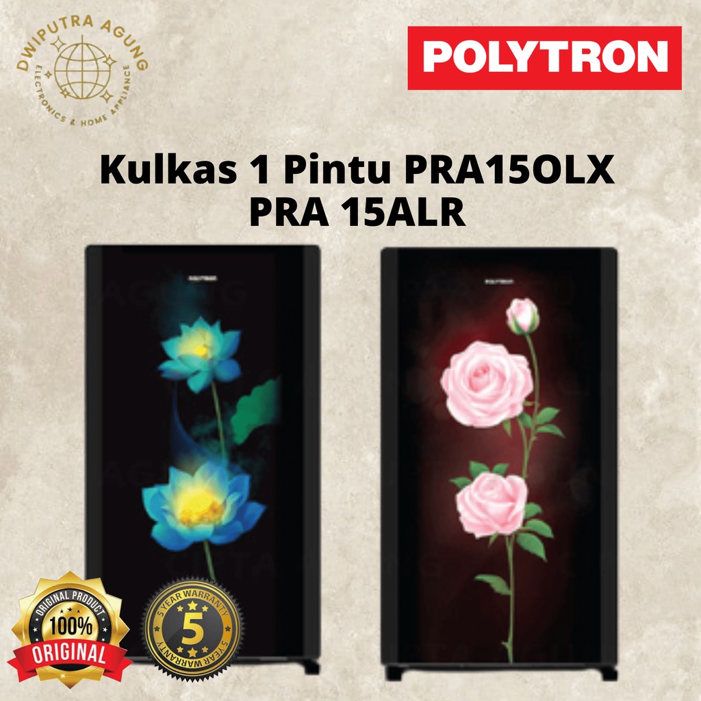 KULKAS POLYTRON 1 PINTU PRA 15OLX PRA 15OR PRA 15ALR  / LEMARI ES POLYTRON 150L