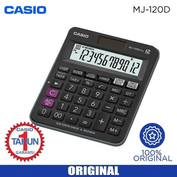 

Casio | Kalkulator (Desktop Calculator) | 12 digit | MJ-120D Plus