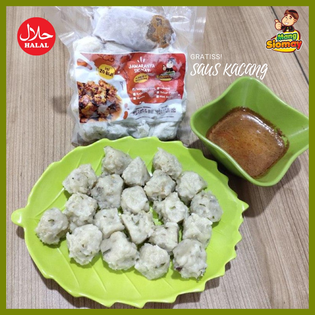 

-933> Mangsiomay Siomay Beku Frozen - Somay Ikan Tenggiri Saus Kacang