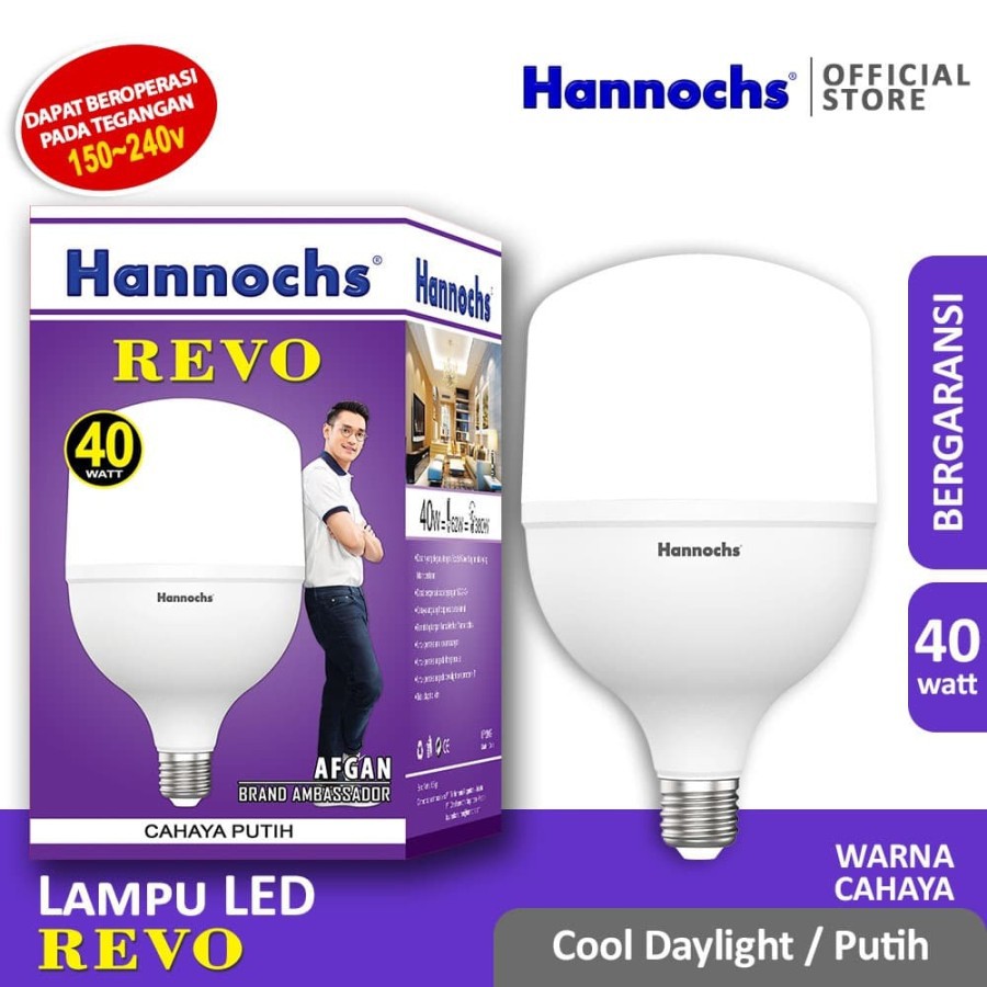 HANNOCHS Lampu LED REVO 40 WATT - Cahaya Putih - Garansi 1 Tahun