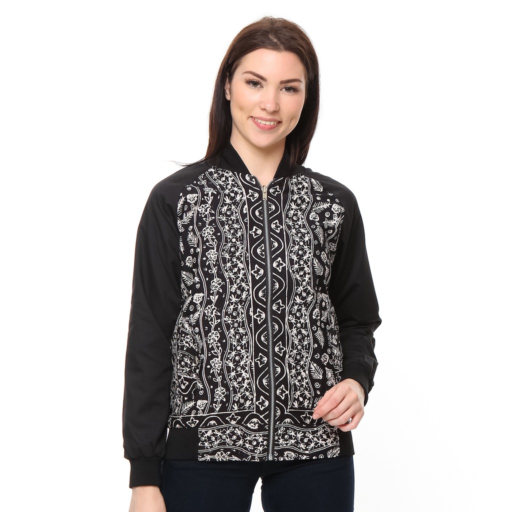 Jaket Bomber Batik Asli Jambi Berkualitas - Zallatra JK13