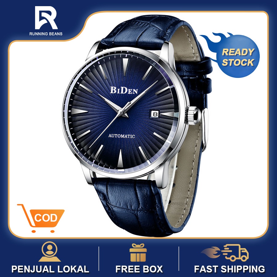 ✅COD BIDEN 100%Ori Jam Tangan Pria Automatic Mechanical Fashion Men Watch Anti Air Mekanik Kasual Ka