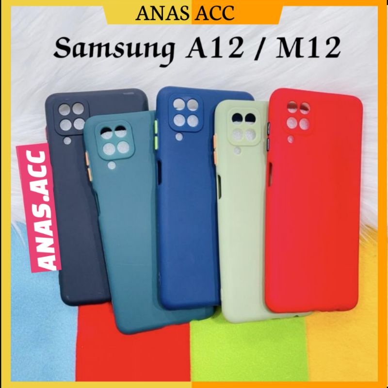 SLICON / CASE MACARON SAMSUNG M12 / A12 SOFT CASE TERBARU