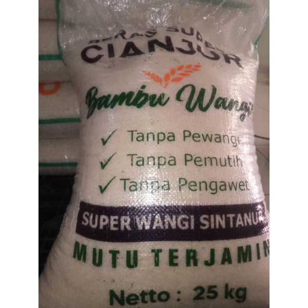 

Beras Pandan Wangi Super - Merk Bambu Wangi 25 Kg (khusus instan)