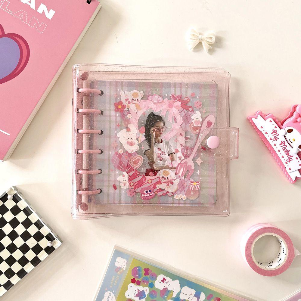 Agustina Binder Notebook Perlengkapan Sekolah Alat Tulis Kartu Buku Agenda Planner Glitter Jurnal