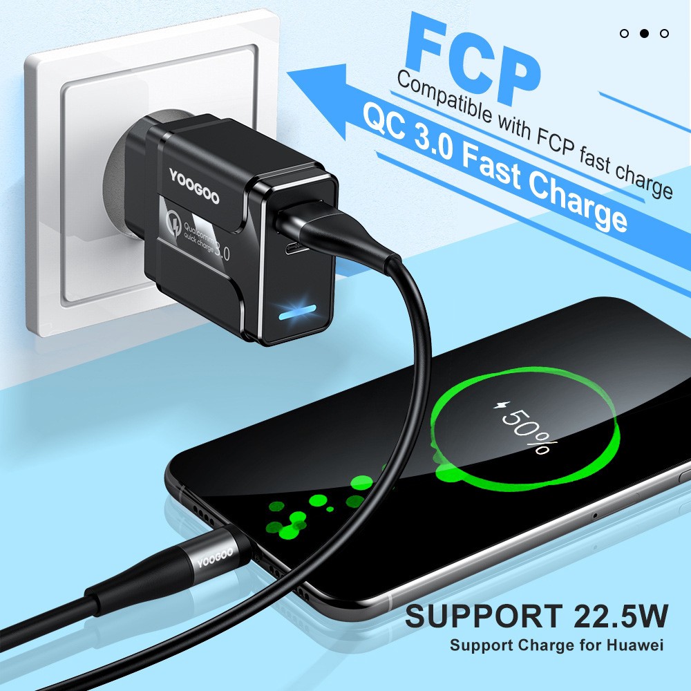 QC3.0 PD Kepala Charger 36W Smart Quick Charger Type-C+USB 3A for HUAWEI Iphone XIAOMI OPPO SAMSUNG