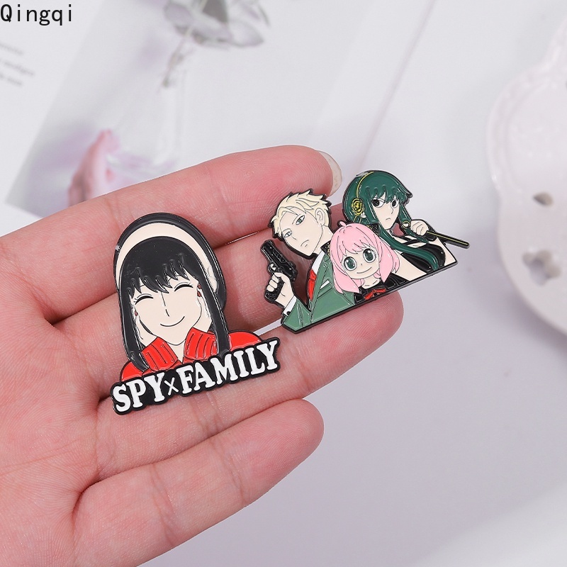 Bros Pin Enamel Desain Karakter Kartun Anime Spyxfamily Anya Forger Yorger Untuk Hadiah Teman