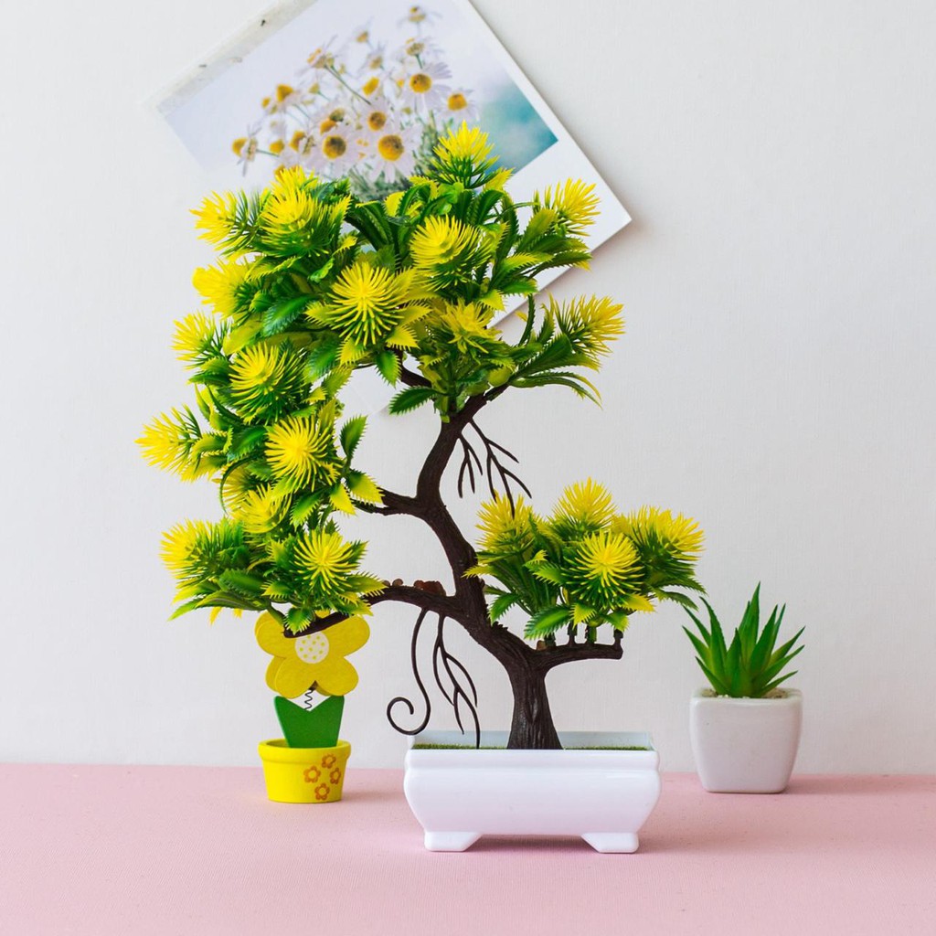 NM579 Bunga plastik / pajangan bunga Artificial / motif Rose  Vas Petak-3