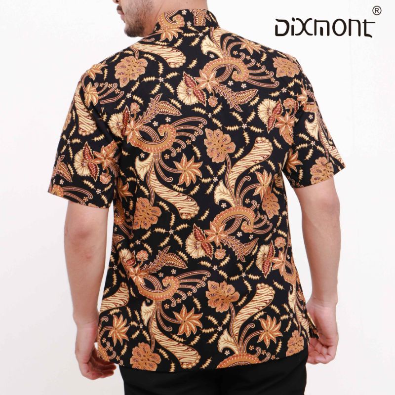 Dixmont Kemeja Pria Batik Pendek Hem BS00921