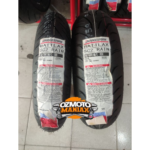 Paket Ban Battlax Xmax SC2 Rain 120/70-15 & 160/60-14