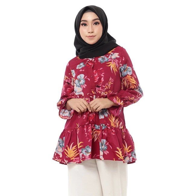 Elzatta Tunik Motif Rose Tunik Fantasia