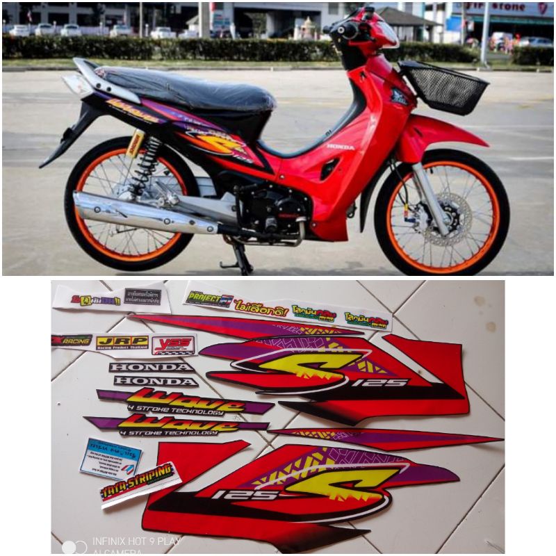 striping wave 125 thailand merah wave 125 karisma