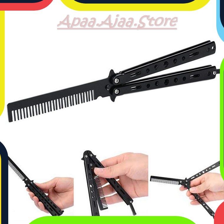 Bayar Ditempat KNIFEZER Sisir Besi Butterfly Balisong Training Knife CS GO - LF-9898