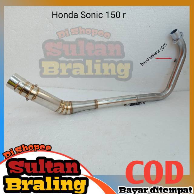 Pipa leher knalpot Supra gtr 150 - Sonic 150 r PNP knalpot racing Akrapovic kou rcb pdk inlet 50 mm