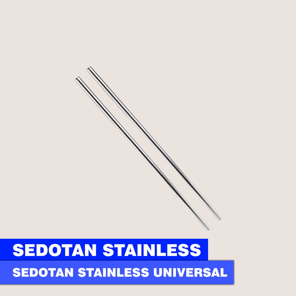 SEDOTAN STAINLESS LURUS STRAW SEDOTAN BESI STAINLESS ANTI KARAT SILVER 1 PCS