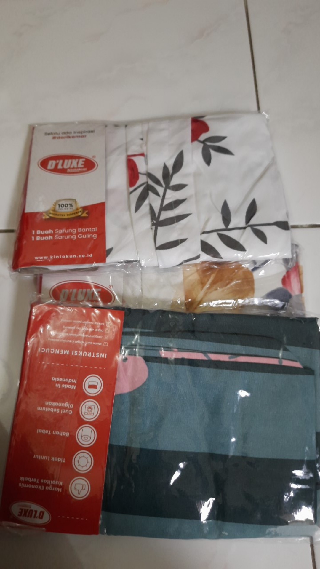 Sarung Bantal Guling Tidur Set Kintakun Deluxe Dluxe Minimalis Grosir Murah