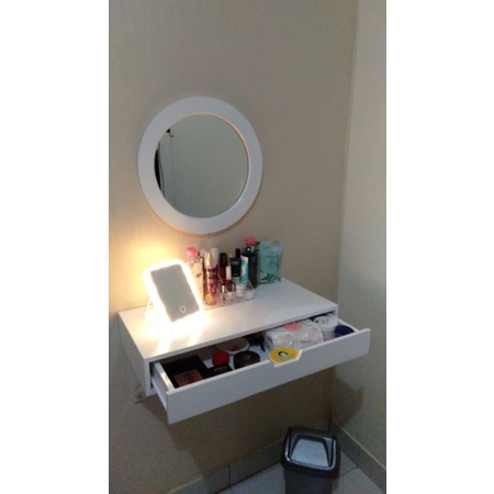Meja rias gantung 1 laci minimalis meja rias aesthetic meja minimalis