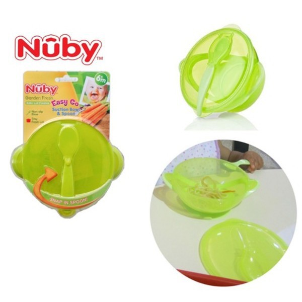 NUBY GF SUCTION BOWL AND SPOON LID