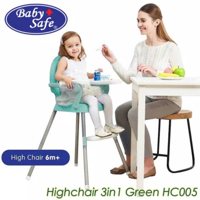 Babysafe HC05 High Chair 3 in 1/kursi makan