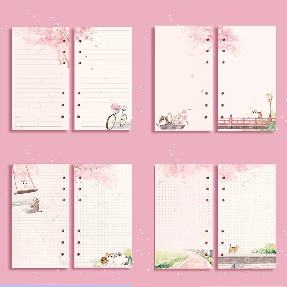 Rebuy 80lembar Loose Leaf Guest Book Notebook Binder Grid Halaman Garis Halaman Notebook Halaman Dalam