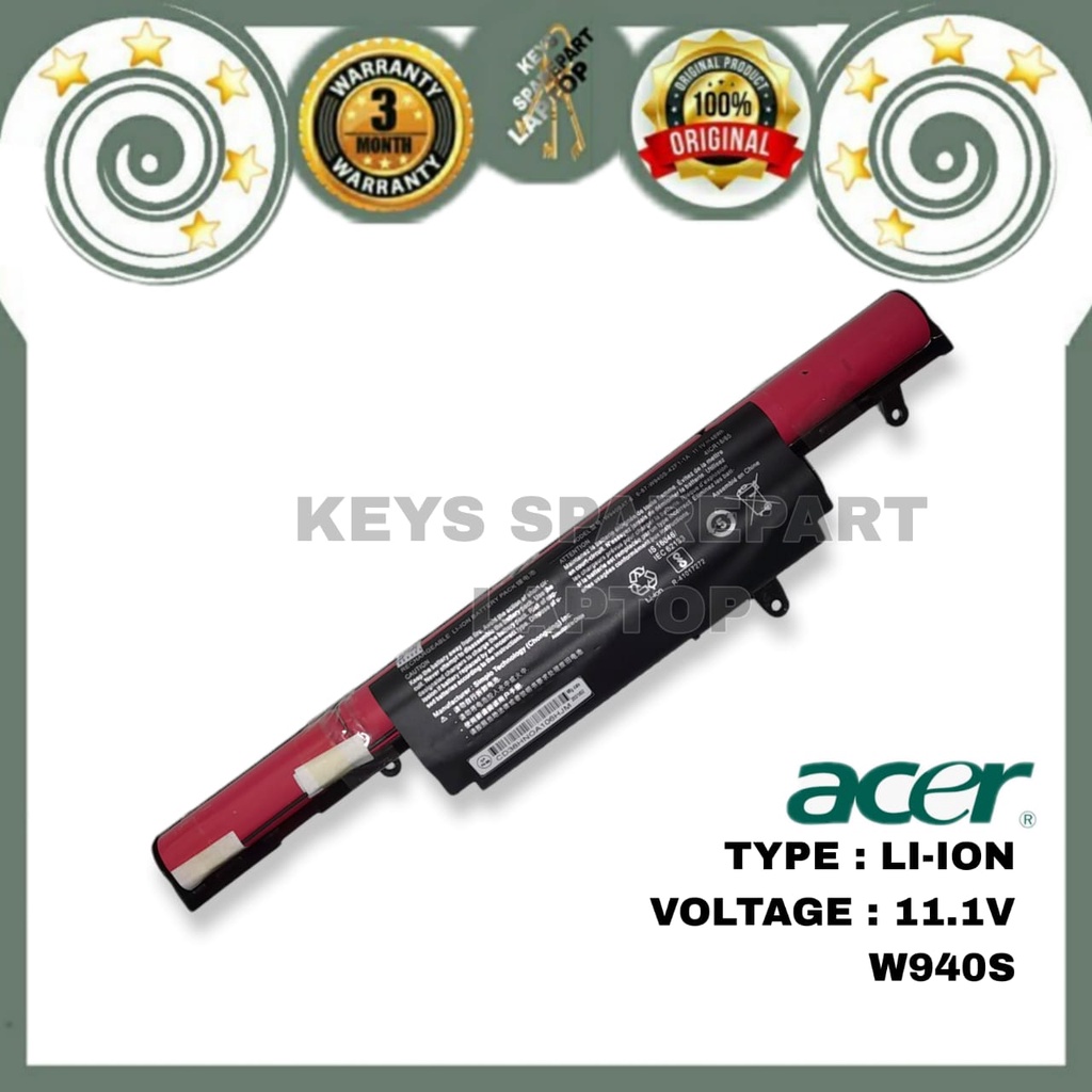 Baterai Battery Batre Laptop Original ACER Z476 CLEVO W940 W940BAT-6 W940S Z 476-31tb W94 W94ls W940bat-4