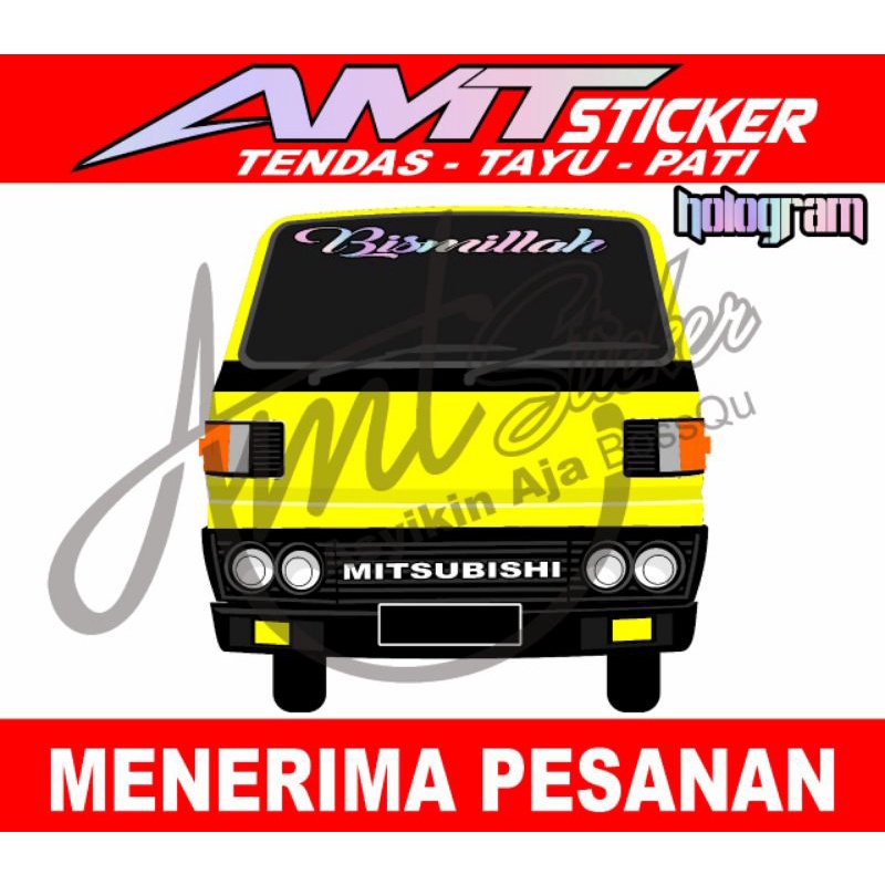 [Terlaris] Stiker Cutting Kaca Depan Hologram Truk Umplung Stiker Kaca Truk  Stiker Kaca