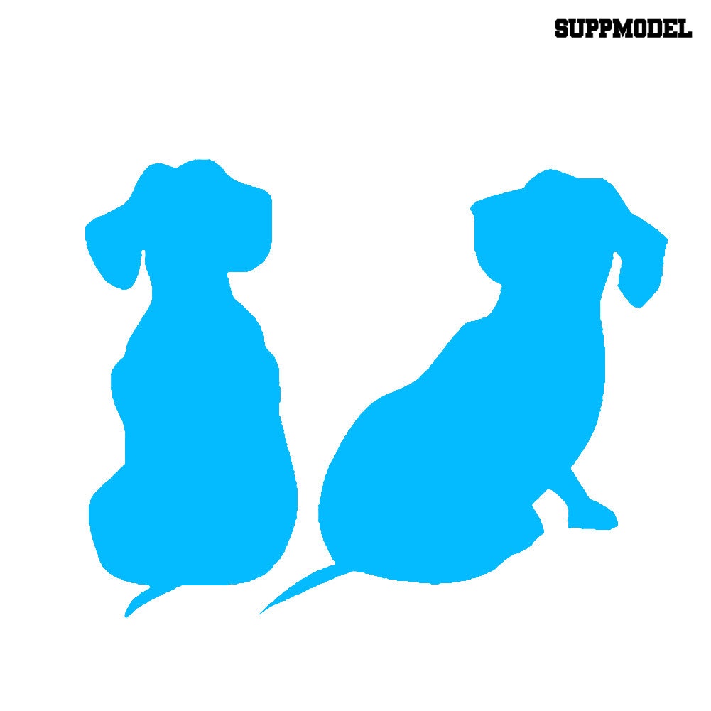 Stiker Reflektif Motif Anjing Dachshund Untuk Dekorasi Bodykaca Mobil Suvtruk