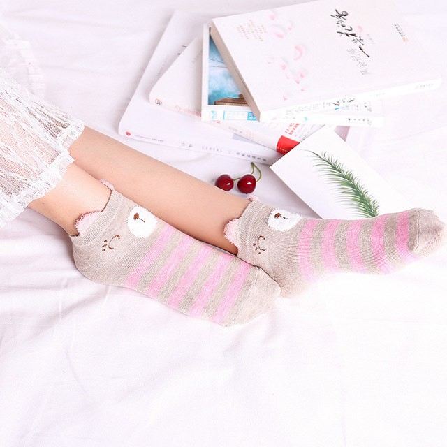 Kaos Kaki Socks Wanita Karakter Motif Cute Lucu Unik Import SHC02