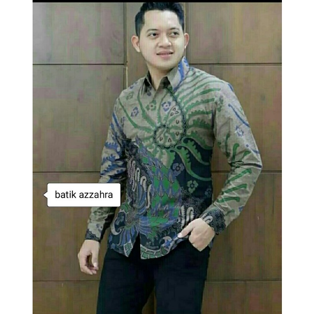 kemeja batik pria lengan panjang