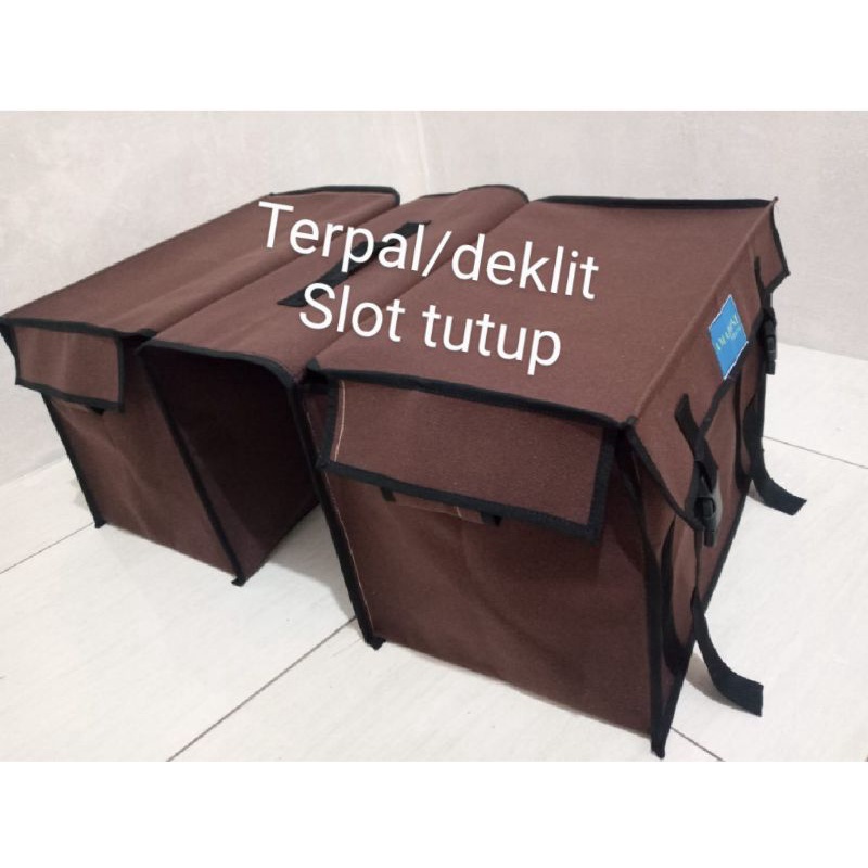 [NASIONAL]TAS MOTOR OBROK ANTI AIR TEBAL MUATAN 100KG KANVAS TERPAL DEKLIT RONJOT TALI SAMPING TAS J