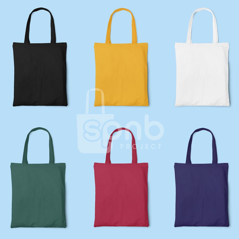 Totebag Tas Tote Tas Jinjing Pria Wanita SPNB Kanvas Polos