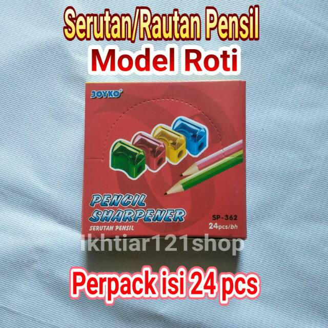 

Rautan Pensil/Serutan Pensil Unik murah model roti perpack isi 24pcs Random