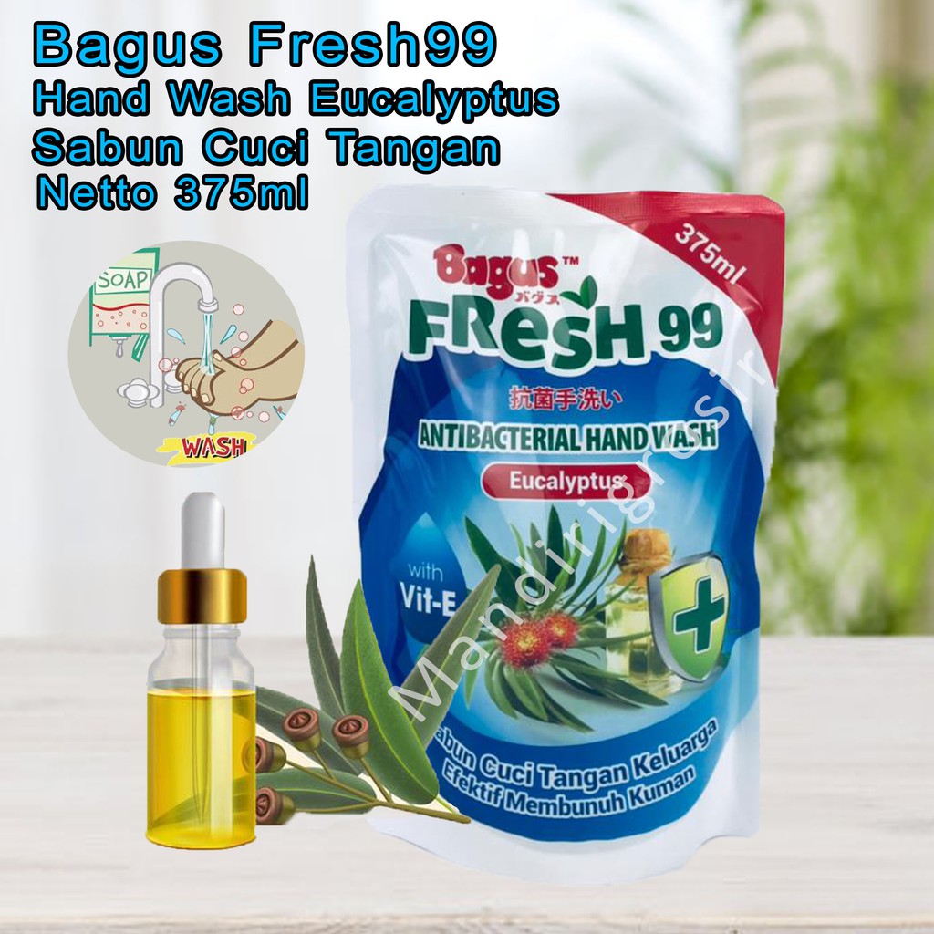 Hand Wash Eucalyptus *Bagus Fresh99 * Sabun Cuci Tangan * 375ml