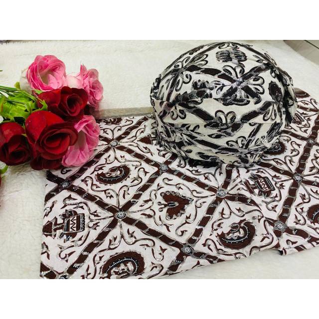BLANGKON SOLO DEWASA SET KAIN JARIK PRADA TULIS PASANGAN TOPI TRADISIONAL ADAT JAWA PRIA COWOK