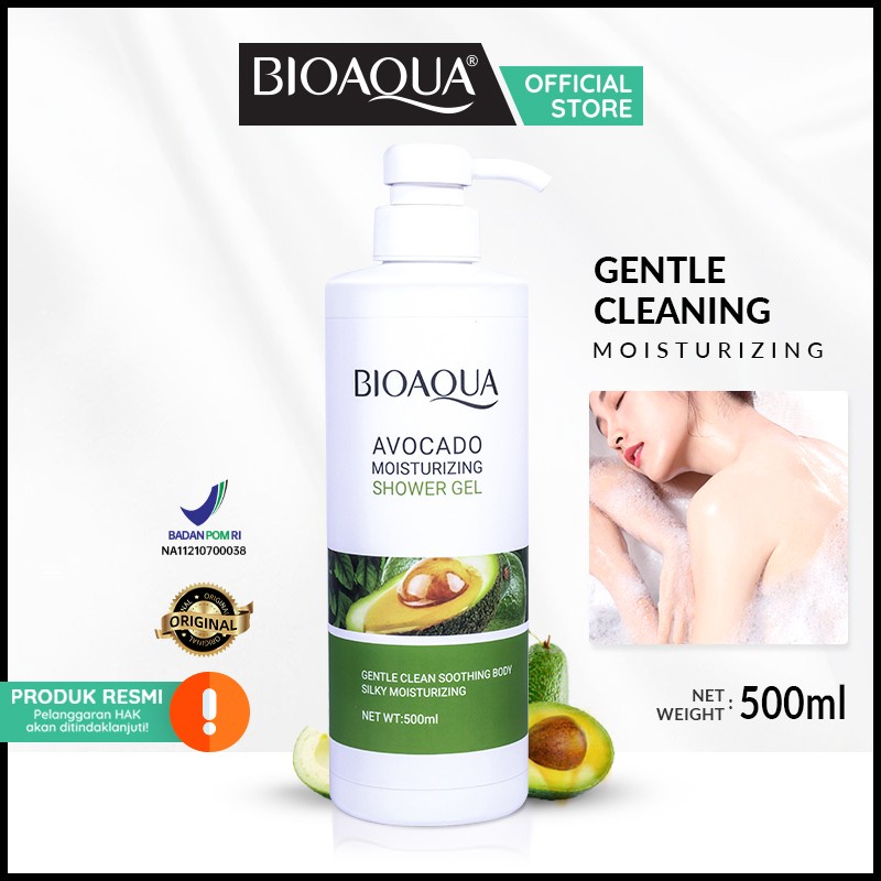 ✨ AKU MURAH ✨Bioaqua Avocado Moisturizing Shower Gel 500ml / Sabun Mandi