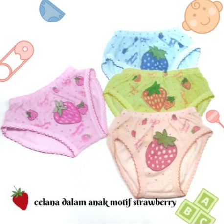 Celana Dalam Anak Murah Motif Strawberry -ALEXA