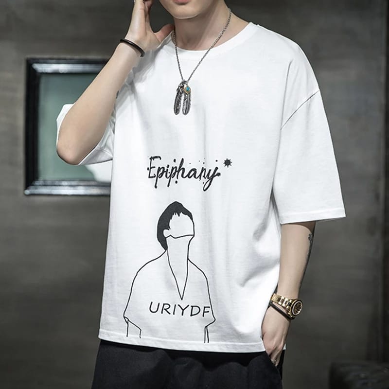 bayar di tempat-baju oversize size M|L,XL,2XL kaos distro urif atasan pria baju distro unisex