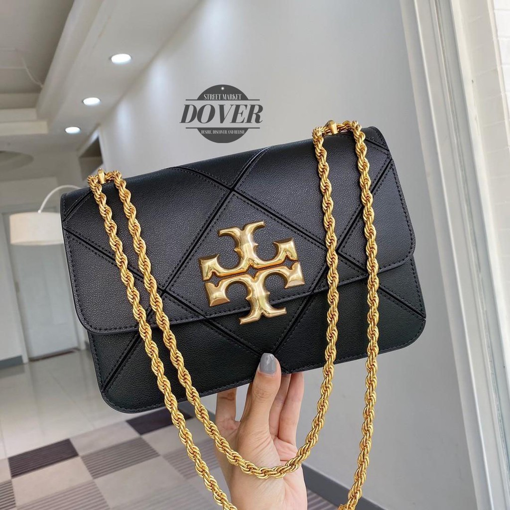 Tory Burch Shoulder Bag Eleanor Diamond Black - ORIGINAL 100%