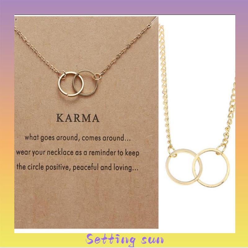 Korea Fashion Titanium Steel Kalung Rantai Klavikula Bulat Emas Gaya Retro TN