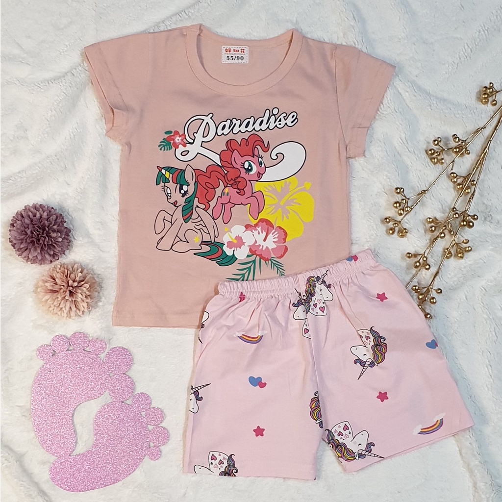 Baju Bayi Perempuan Impor 1 2 3 Tahun Setelan Anak Lengan Premium