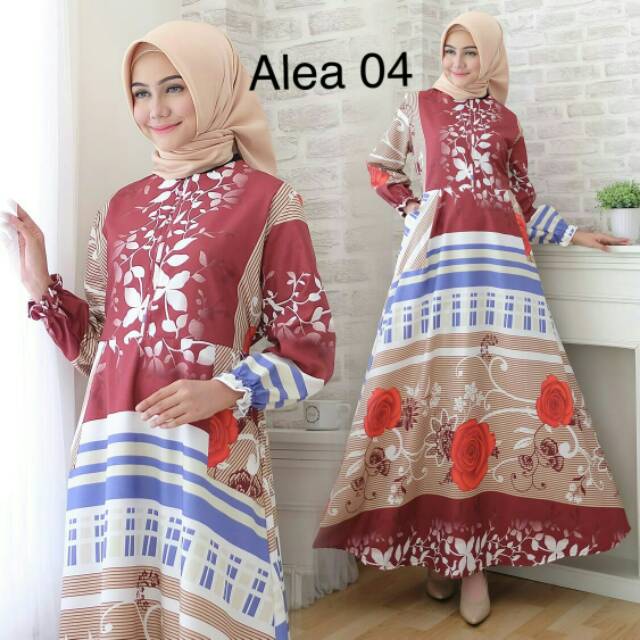 ALEA SYAR'I GAMIS MAXI 18 motif [ REAL PIC ] BUSANA MUSLIM